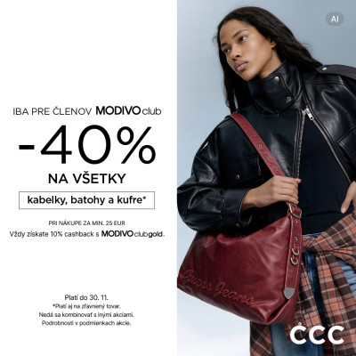 -40 % na všetky tašky v CCC!