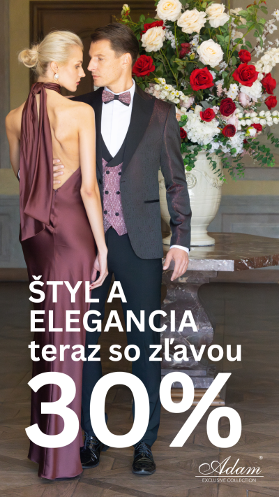 ADAM - elegantný oblek so zľavou 30%