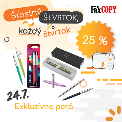 Šťastný ŠTVRTOK, každý štvrtok vo FaxCOPY predajniach